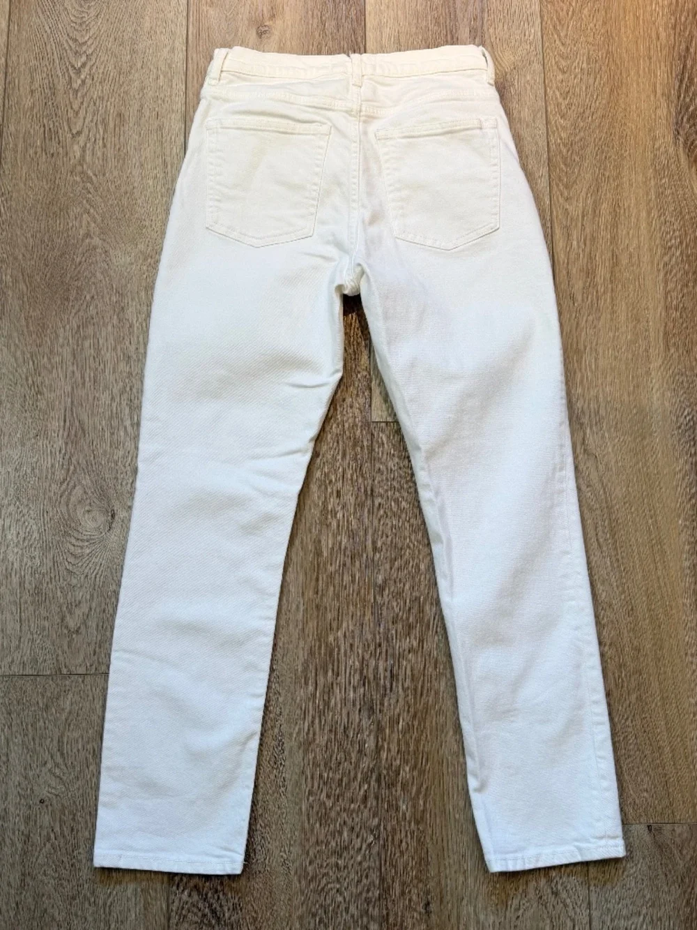 Everlane High Rise Straight Leg Jeans Ecru 27 Reg EUC